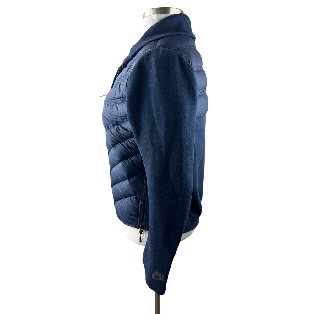 NIKE Tech Fleece Puffer Aeroloft Bomber Jacket Navy Goose Down 804982-423 Large - Picture 4 of 15